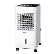 Devanti Evaporative Air Cooler Conditioner, 6L, Black & White, 27x30x60cm, 4-in-1 Humidifier & Purifier,