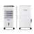 Devanti Evaporative Air Cooler Conditioner, 6L, Black & White, 27x30x60cm, 4-in-1 Humidifier & Purifier,