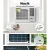 Devanti Window Air Conditioner, 1.7kW, White, 47x52x36cm, Energy Efficient Cooling, Remote Control Included