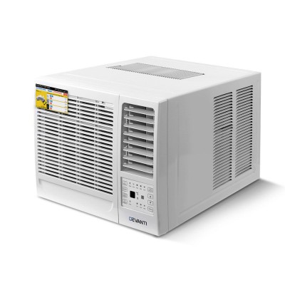Devanti Window Air Conditioner 2.7kW, White - Energy Efficient Cooling with Remote, Timer, and Sleep Mode