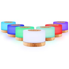 Devanti 500ml Ultrasonic Aroma Diffuser in Light Wood with 7-Colour LED Night Light, Remote Control & Timer Functions