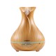 Devanti Aroma Diffuser 400ml Light Wood Ultrasonic 4-in-1 Humidifier Purifier Night Light Remote 7-Colour LED
