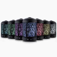 Devanti Ultrasonic Aroma Diffuser, Iron Art, 160ml, Black - 4-in-1 Humidifier, Purifier, Night Light, Aromatherapy