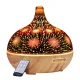 Devanti 400ml 3D Glass Aroma Diffuser - Ultrasonic Humidifier, Purifier, 7-Colour LED Night Light, Remote Control Devanti 400ml 3D Glass Aroma Diffuser - Ultrasonic Humidifier, Purifier, 7-Colour LED Night Light, Remote Control