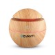 Devanti Aroma Diffuser 130ml Light Wood Grain, 4-in-1 Humidifier Purifier Night Light, 7-Colour LED, Ultrasonic Quiet