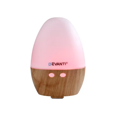 Devanti Ultrasonic Aroma Diffuser - 130ml, 7-Colour LED, Whisper-Quiet, Iron Look, ABS/PP, 4-in-1 Aromatherapy Hum Devanti Ultrasonic Aroma Diffuser - 130ml, 7-Colour LED, Whisper-Quiet, Iron Look, ABS/PP, 4-in-1 Aromatherapy Hum