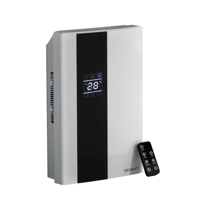 Devanti Dehumidifier and Air Purifier, ABS Plastic, White, 2L Capacity, Quiet Operation, Smart Control, 30㎡ Coverage