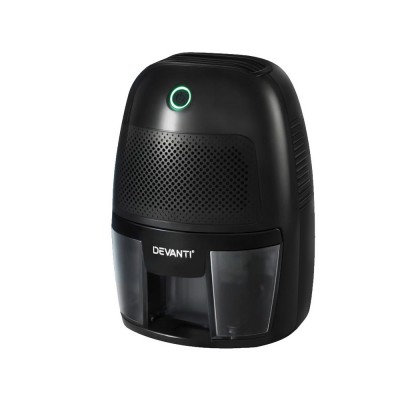 Devanti Dehumidifier 600ML Black Mini Air Purifier with Quiet Peltier Technology, Compact and Energy Efficient Design