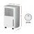 Devanti Dehumidifier and Air Purifier, Plastic, 12L/Day, White, Quiet Operation, LED Display, Washable Filter, Portable