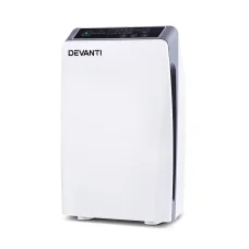 Devanti Air Purifier with 4-Stage HEPA Filter, Ioniser, Remote Control, 4 Modes, CADR 180m³/h, Quiet Operation, White
