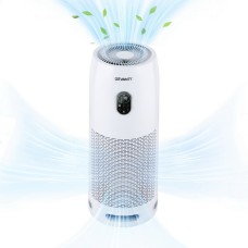 Devanti Air Purifier White 500m³/h CADR HEPA H-11 4-Layer Filter UV Lamp Ionizer PM2.5 Display for Home 60m