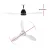 Devanti 48 Inch White Ceiling Fan with DC Motor, 5 Speeds, Remote Control, Built-in LED Light, Timer & Reverse Cycle