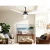 Devanti 48 Inch White Ceiling Fan with DC Motor, 5 Speeds, Remote Control, Built-in LED Light, Timer & Reverse Cycle