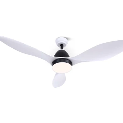 Devanti 48 Inch White Ceiling Fan with DC Motor, 5 Speeds, Remote Control, Built-in LED Light, Timer & Reverse Cycle