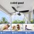 Devanti 52 Inch Black Ceiling Fan with DC Motor, 4 Blades, Remote, LED Light, Reversible Airflow & Timer