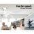 Devanti 52'' White Ceiling Fan with DC Motor, LED Light, Remote Control, 6 Speeds, Quiet Operation, Energy Efficient