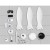 Devanti 52'' White Ceiling Fan with DC Motor, LED Light, Remote Control, 6 Speeds, Quiet Operation, Energy Efficient