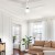 Devanti 52" Ceiling Fan with Quiet DC Motor, LED Light, Remote Control & 5 Speeds for Indoor/Outdoor Use - White