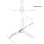 Devanti 52" Ceiling Fan with Quiet DC Motor, LED Light, Remote Control & 5 Speeds for Indoor/Outdoor Use - White