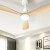 Devanti 52" Ceiling Fan with AC Motor, LED Light, Remote Control, Light Wood Blades, 3 Speeds, Indoor/Outdoor Use