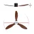 Devanti 52 Inch Dark Wood Ceiling Fan with DC Motor, Remote, 5 Speeds, LED Light & Timer – Indoor/Outdoor Use