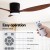 Devanti 52 Inch Dark Wood Ceiling Fan with DC Motor, Remote, 5 Speeds, LED Light & Timer – Indoor/Outdoor Use