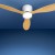 Devanti 52" Ceiling Fan DC Motor with LED Light and Remote, 3 Quiet ABS Blades, Reverse Cycle, Light Wood Finish