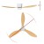 Devanti 52" Ceiling Fan DC Motor with LED Light and Remote, 3 Quiet ABS Blades, Reverse Cycle, Light Wood Finish