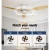Devanti 52" Ceiling Fan DC Motor with LED Light and Remote, 3 Quiet ABS Blades, Reverse Cycle, Light Wood Finish