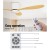 Devanti 52" Ceiling Fan DC Motor with LED Light and Remote, 3 Quiet ABS Blades, Reverse Cycle, Light Wood Finish