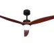 Devanti 52" Ceiling Fan with AC Motor, 3 Wooden Blades, LED Light, Remote, 3 Speeds, Quiet, Indoor/Outdoor Use