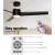 Devanti 52" Black Ceiling Fan with Quiet DC Motor, Remote, LED Light, 5 Speeds & Reverse Cycle for Indoor/Outdoor Use