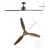 Devanti 52" Wooden Ceiling Fan, 3 Speeds, AC Motor, Remote Control, Dark Wood, Quiet, Energy-Efficient, Indoor/Outdoor