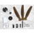 Devanti 52" Wooden Ceiling Fan, 3 Speeds, AC Motor, Remote Control, Dark Wood, Quiet, Energy-Efficient, Indoor/Outdoor