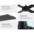 Devanti 52 Inch Ceiling Fan Black with Remote Control, 4 Wooden Blades, AC Motor, 3 Speeds, Reverse Mode, Timer
