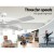 Devanti 52'' Ceiling Fan AC Motor, 4 Wooden Blades, Remote Control, Reverse Mode, Quiet 70W, White, Indoor/Outdoor Use