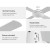 Devanti 52'' Ceiling Fan AC Motor, 4 Wooden Blades, Remote Control, Reverse Mode, Quiet 70W, White, Indoor/Outdoor Use