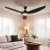 Devanti 64 Inch Ceiling Fan Black DC Motor with LED Light and Remote, 5 Speeds, Reverse Cycle, Indoor Outdoor