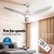 Devanti 64 Inch Ceiling Fan DC Motor with LED Light and Remote, 3 Blades, 5 Speeds, Silver, Indoor/Outdoor Use