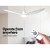 Devanti 64 Inch Ceiling Fan DC Motor with LED Light, Remote Control, 5 Speeds, Reverse Mode, White, Indoor/Outdoor Use