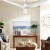 Devanti 64 Inch Ceiling Fan DC Motor with LED Light, Remote Control, 5 Speeds, Reverse Mode, White, Indoor/Outdoor Use