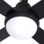 Devanti 52" Ceiling Fan with Light & Remote, AC Motor, 3 Speeds, Wooden Blades, LED Lighting, Black, Indoor/Outdoor