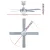 Devanti 52" Silver Ceiling Fan w/AC Motor, LED Light & Remote - 3 Speeds, Reverse Mode, Quiet Operation, 1-Year Warranty