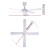 Devanti 52" Ceiling Fan with LED Light & Remote, AC Motor, Quiet Operation, 3 Speeds, Reverse Mode, White Finish