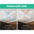 Devanti 52" Ceiling Fan with LED Light & Remote, AC Motor, Quiet Operation, 3 Speeds, Reverse Mode, White Finish