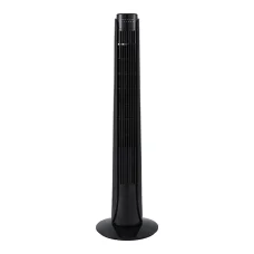 Devanti 93cm Tower Fan Oscillating 3 Speeds with Remote, Touch Panel, 7.5h Timer, Slim Black Design, 50W Power
