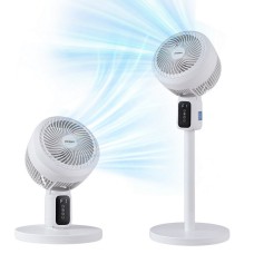 Devanti Pedestal Fan with Remote, LED Touch, 3 Speeds, 12H Timer, Adjustable Height 43–80cm, 3D Air Circulation, White Devanti Pedestal Fan with Remote, LED Touch, 3 Speeds, 12H Timer, Adjustable Height 43–80cm, 3D Air Circulation, White