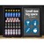 Devanti 115L Black Bar Fridge with Glass Door, LED Light, Adjustable Shelves, Lock & Eco-Friendly Refrigerant
