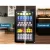 Devanti 115L Black Bar Fridge with Glass Door, LED Light, Adjustable Shelves, Lock & Eco-Friendly Refrigerant