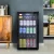 Devanti 98L Black Bar Fridge with Glass Door, Adjustable Shelves, LED Light, Lock, and Eco-Friendly Refrigerant